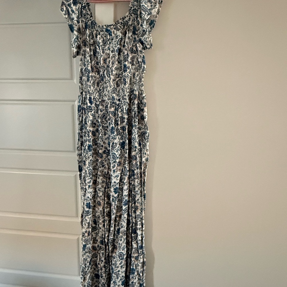 Patrons of peace, floral flutter sleeve jumpsuit